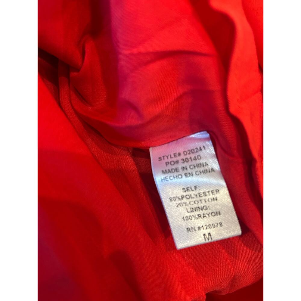 Entro Red Ruffle Sleeve Babydoll Dress Women’s Medium Puff Sleeve  NWT - Picture 10 of 10
